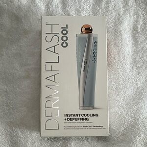 Dermalash Cool Instant Cooling Facial Massager - Gray with Rose Gold Accent